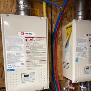 old tankless units waiting service