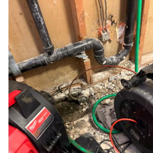 Major repair after drain cleaning